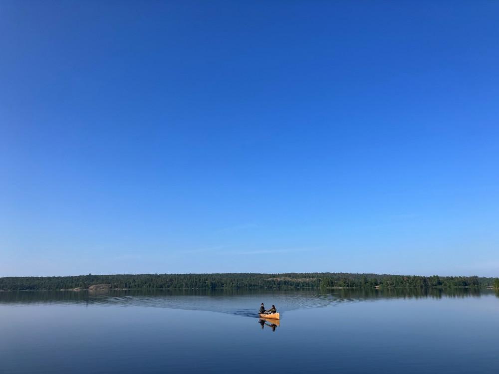 Students on a water run in Pablo Toral's Environmental Justice summer course at the Wilderness Field Station in Ely, Minnesota.